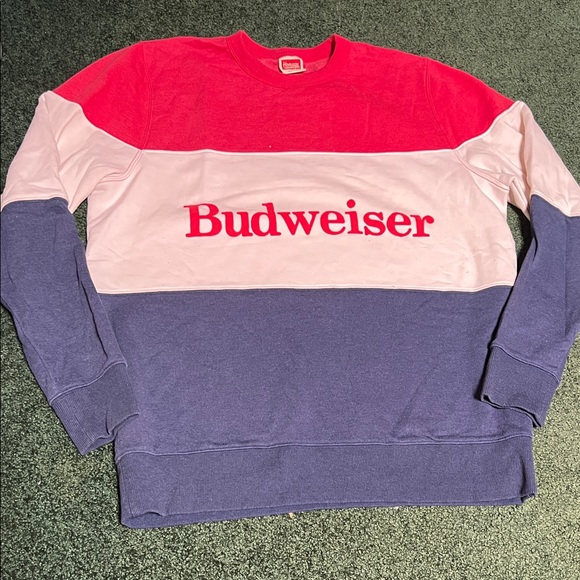Budweiser Other - Budweiser Colorblock Crewneck Sweatshirt - Red, white & Navy